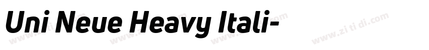 Uni Neue Heavy Itali字体转换